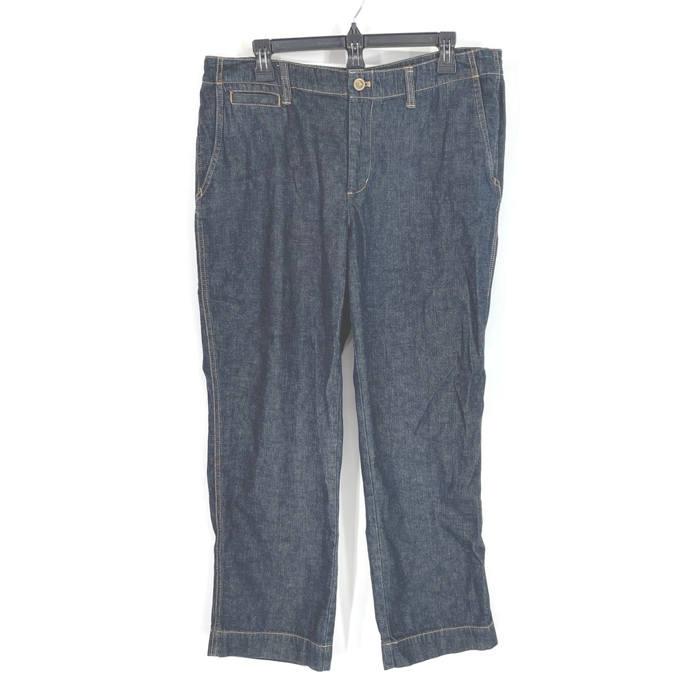 Lauren Ralph Lauren Women Jeans 14 Straight Indigo Blue Cotton Denim Relaxed